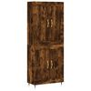 vidaXL Buffet haut Ch&ecirc;ne fum&eacute; 69,5x34x180 cm Bois d'ing&eacute;nierie