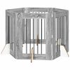 vidaXL Portillon pour chien avec supports 6 pcs Sonoma gris 60 x 80 cm