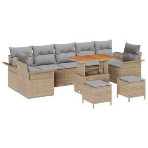 vidaXL Ensemble de canap&eacute; de jardin 10 pc 9-Nombre de places