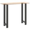 vidaXL Pieds de table de bar Anthracite 2 pi&egrave;ces 40 x (110-111) cm Acier