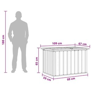 vidaXL Bo&icirc;te de rangement de jardin Anthracite 149x99x93 cm