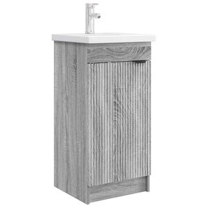 vidaXL Meuble de salle de bain avec &eacute;vier Sonoma gris