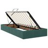vidaXL Lit de Rangement avec matelas Vert fonc&eacute; 100 x 200 cm Velours