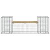 vidaXL Banc de jardin design gabion 183x41x60,5cm bois de pin impr&eacute;gn&eacute;