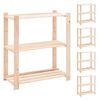 vidaXL &Eacute;tag&egrave;res de rangement &agrave; 3 niveaux 5 pcs 80x38x90 cm Pin 150 kg