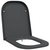 vidaXL Si&egrave;ge de toilette Anthracite 47,5 x 35 x 3,6 cm Duroplast