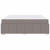 vidaXL Cadre de lit avec matelas Taupe 180 x 200 cm tissu