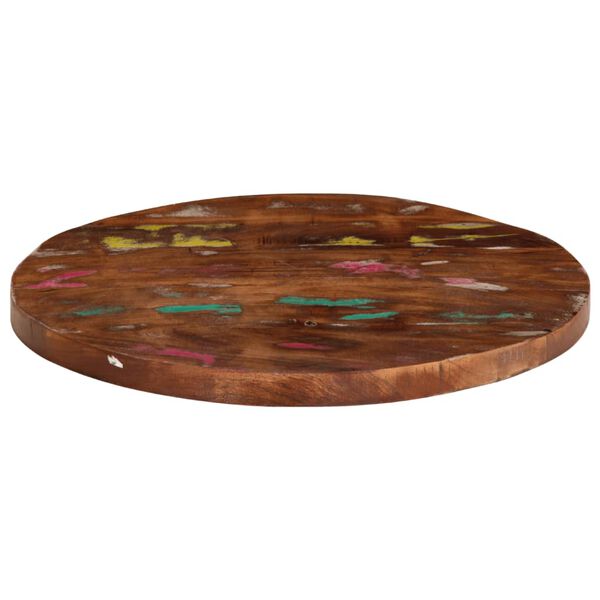 vidaXL Dessus de table &Oslash; 50x1,5 cm rond bois massif de r&eacute;cup&eacute;ration