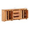 vidaXL Buffet avec 3 tiroirs et 4 portes Bois massif