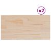 vidaXL Dessus de table 2 pcs 60x30x1,7cm rectangulaire bois pin massif