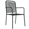 vidaXL Ensemble &agrave; manger de jardin 5 pcs Noir Corde de coton et acier