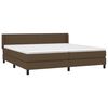 vidaXL Sommier &agrave; lattes de lit avec matelas Marron fonc&eacute; 200x200 cm