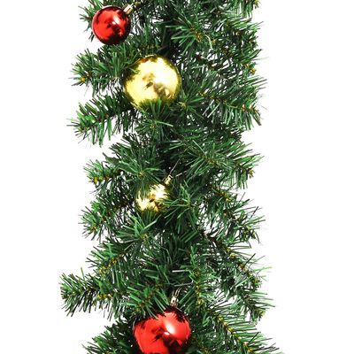 vidaXL Guirlande de Noël décorée avec boules et lumières LED 5 m