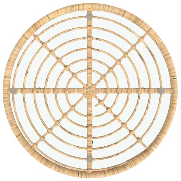 vidaXL Table de salle &agrave; manger &Oslash;80 cm Verre tremp&eacute; et acier
