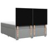vidaXL Sommier &agrave; lattes de lit avec matelas Gris clair 180x200cm Tissu