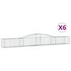 vidaXL Paniers &agrave; gabions arqu&eacute;s 6 pcs 400x50x40/60 cm Fer galvanis&eacute;