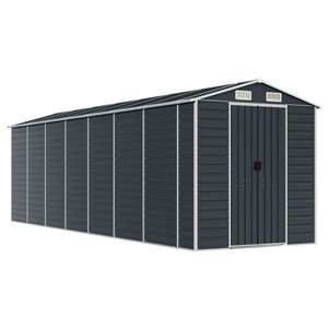 vidaXL Abri de jardin anthracite 191x640x198 cm acier galvanis&eacute;