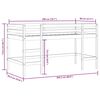vidaXL Lit mezzanine pour enfants avec rideaux sans matelas 80x200 cm