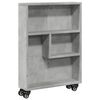 vidaXL Chariot de rangement &eacute;troit gris b&eacute;ton bois d'ing&eacute;nierie