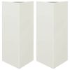 vidaXL Jardini&egrave;res 2 pcs blanc triangulaire 40x34,5x75 cm acier