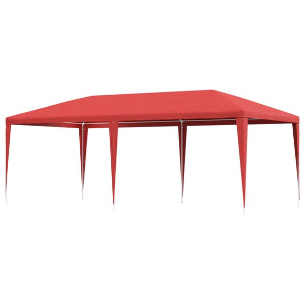 vidaXL Tente de f&ecirc;te Rouge 600 x 300 x 255 cm PE et acier