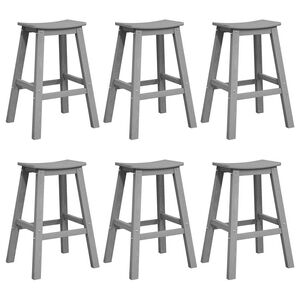 vidaXL Ensemble de bar de jardin 6 pc Gris clair HDPE