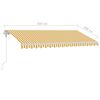 vidaXL Auvent automatique sur pied 450x300 cm Jaune/Blanc