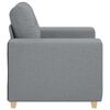 vidaXL Fauteuil Gris clair 60 cm Tissu