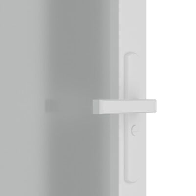 vidaXL Porte intérieure 83x201,5 cm Blanc Verre mat et aluminium