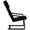 vidaXL Chaise de relaxation Noir Tissu