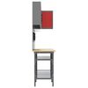 vidaXL Ensemble de placards de travail 10 pcs Rouge et Gris