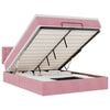 vidaXL Cadre de lit ottoman avec matelas rose 140x190 cm velours