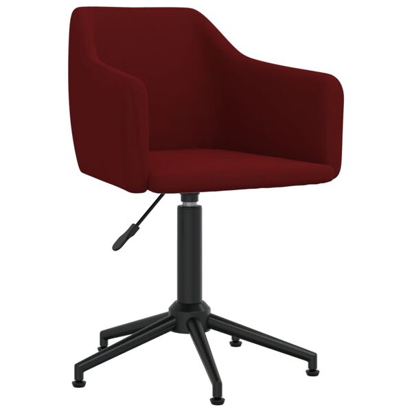 vidaXL Chaises &agrave; manger pivotantes lot de 4 Rouge bordeaux Velours