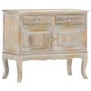 vidaXL Buffet Gris 80 x 35 x 70 cm Bois de manguier massif