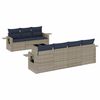 vidaXL Ensemble de canap&eacute; de jardin 8 pcs avec coussins gris r&eacute;sine tress&eacute;e
