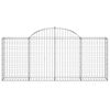vidaXL Paniers &agrave; gabions arqu&eacute;s 3 pcs 200x30x80/100 cm Fer galvanis&eacute;