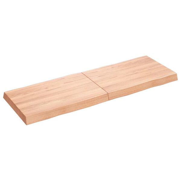 vidaXL Dessus de table bois massif trait&eacute; bordure assortie
