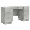 vidaXL Bureau Gris b&eacute;ton 142,5 x 50 x 75 cm Bois d'ing&eacute;nierie