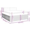 vidaXL Sommier &agrave; lattes de lit avec matelas Rose 180x200 cm Velours