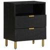 vidaXL Table de chevet noir 50x33x62 cm bois d'ing&eacute;nierie