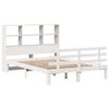 vidaXL Lit biblioth&egrave;que sans matelas blanc 140x190 cm bois pin massif