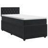 vidaXL Lit boxspring avec matelas Noir 90 x 200 cm Velours