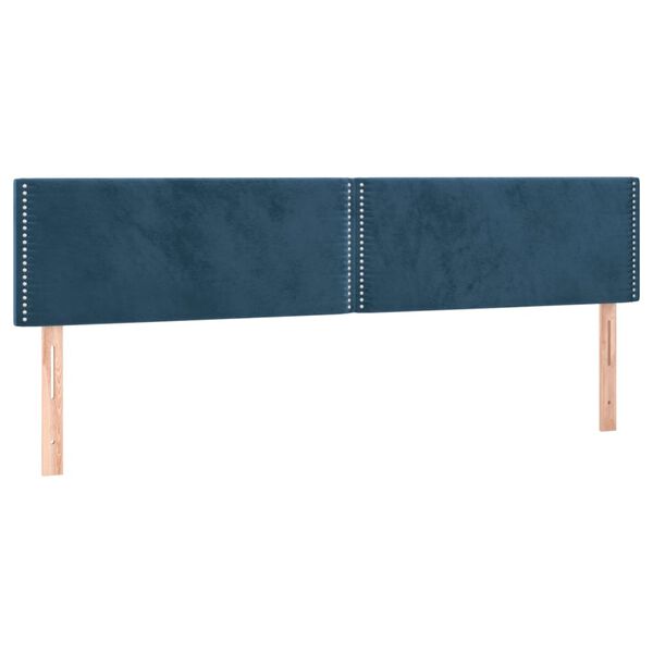vidaXL Tête de lit à LED Bleu foncé 180x5x78/88 cm Velours
