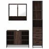 vidaXL Ensemble de meubles de salle de bain 3 pcs ch&ecirc;ne marron