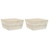 vidaXL Tables de jardin 2 pcs 60x60x30 cm Bois d'&eacute;pic&eacute;a impr&eacute;gn&eacute;