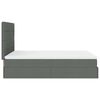 VidaXL Cadre de lit ottoman avec matelas gris fonc&eacute; 140x190 cm tissu