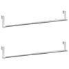 vidaXL Tringles &agrave; rideau 2 pcs blanc et argent&eacute; 40-60 cm aluminium