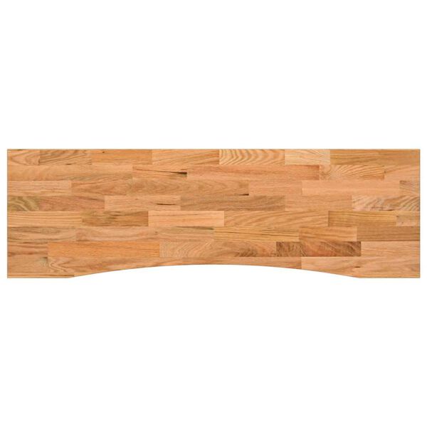 vidaXL Dessus de bureau marron clair bois ch&ecirc;ne massif rectangulaire