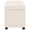 vidaXL Banc avec compartiment de rangement 116 cm Crème Polyester
