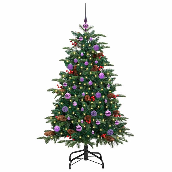 vidaXL Sapin de No&euml;l artificiel Vert 150 cm PVC, m&eacute;tal et plastique